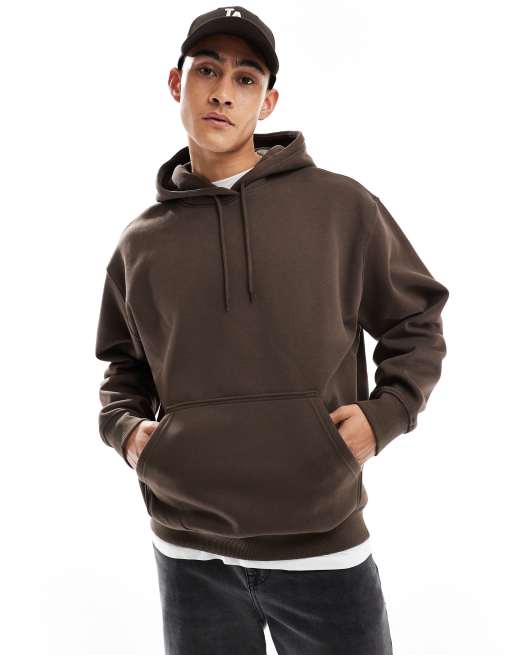 Loose Fit Hoodie - Light brown - Men