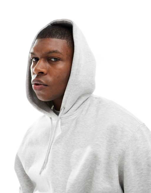 Weekday relaxed heavyweight jersey hoodie in gray ASOS