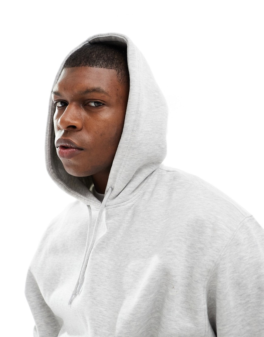 Weekday relaxed heavyweight jersey hoodie in Grey