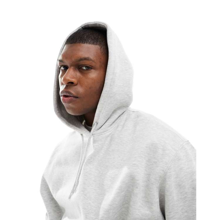 Weekday relaxed heavyweight jersey hoodie in Grey