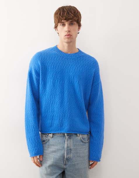 Weekday relaxed knit jumper in bright blue - view 1