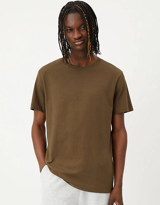Weekday relaxed t-shirt in brown 