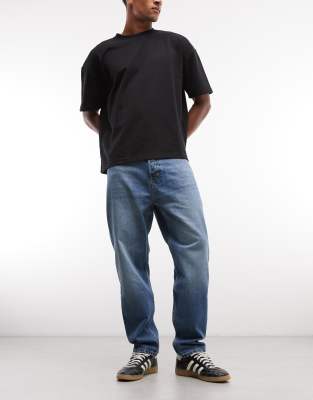 Weekday Relaxed Tapered Jeans In Blue