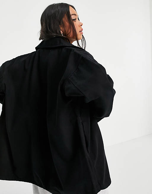 Coats & Jackets Weekday Renja organic cotton  shacket in black 