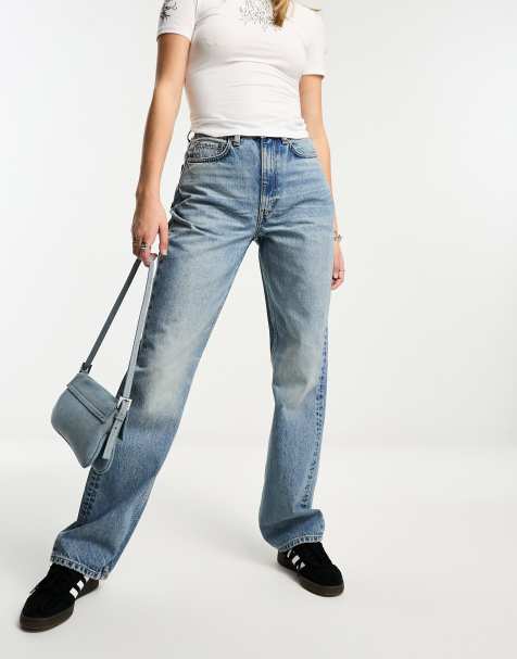 Weekday - Resolute - Højtaljede jeans med lige ben og stretch i blå - view 1