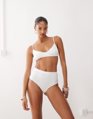 Weekday Ribbed Scoop Neck Bra