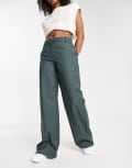[Weekday] Weekday Riley wide leg pants in dark grey 44 Dark grey