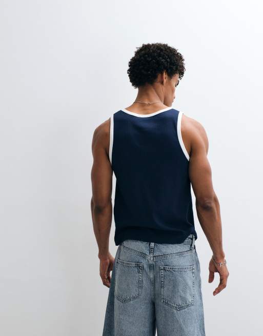 Weekday ringer tank in navy, 5 of 5