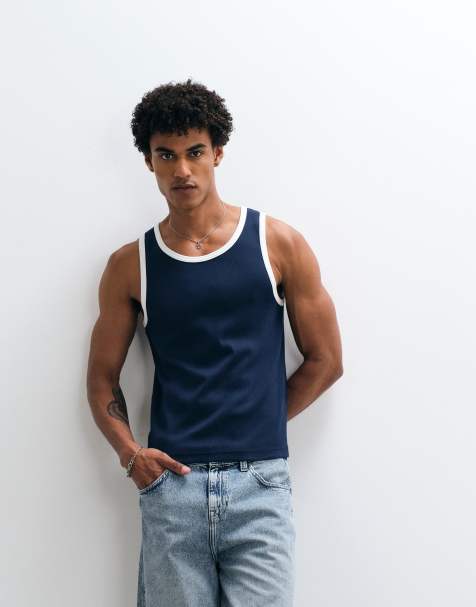Weekday – Ringer-Trägertop in Marineblau - view 1