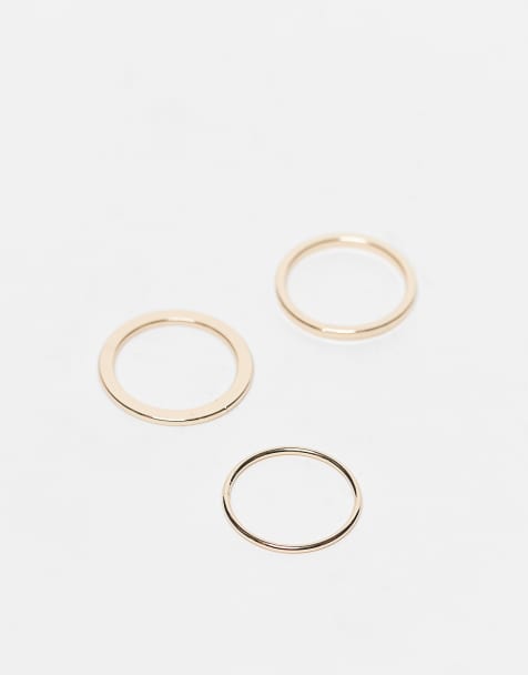 Weekday rings 3-pack in gold - view 1