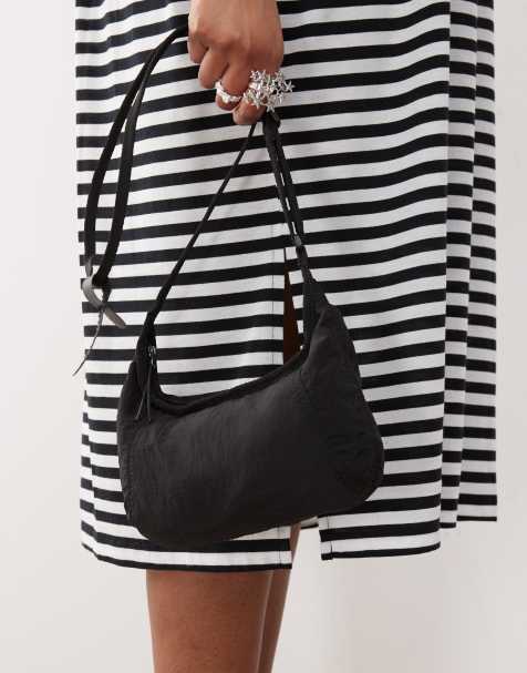 Weekday ripstop tech cross body bag in black - view 1
