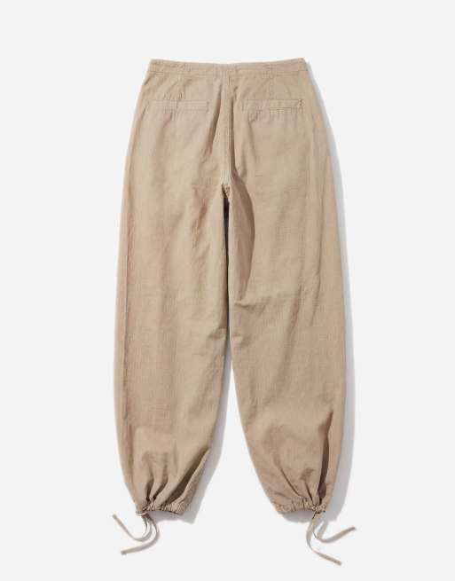 Weekday ripstop wide leg trousers in washed beige, 7 of 11