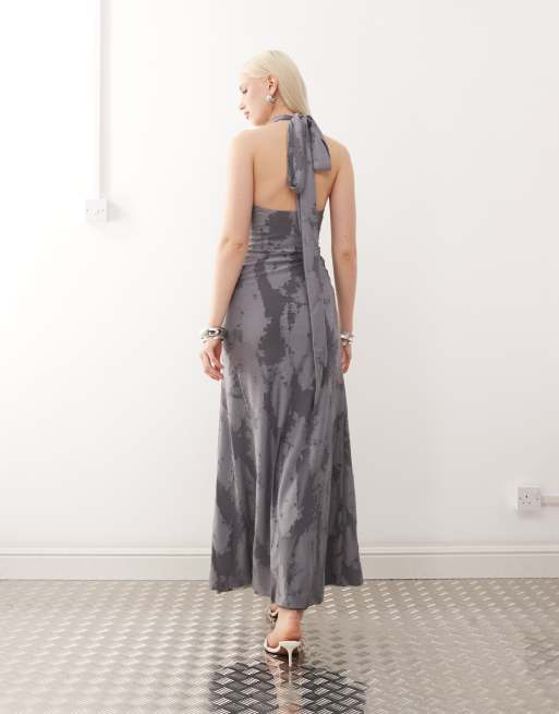 Robe Dos Nu Imprimée Florale - Taille 36/38 - Polyester - Style évasé été - Occasion Très Bon état
