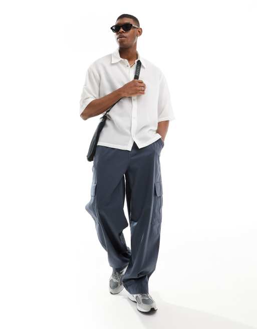 Weekday - Roger - Oversized organza overhemd in wit, 3 van 4
