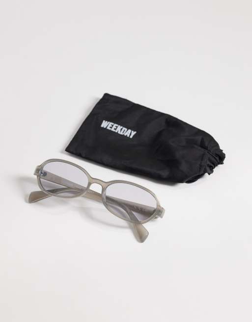 Weekday – Rose – Beżowe owalne okulary przeciwsłoneczne, 3 z 3