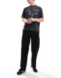 [Weekday] Weekday Ross wide pants in black 50 Black