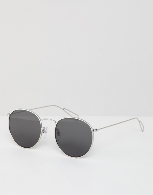Weekday round sunglasses in silver
