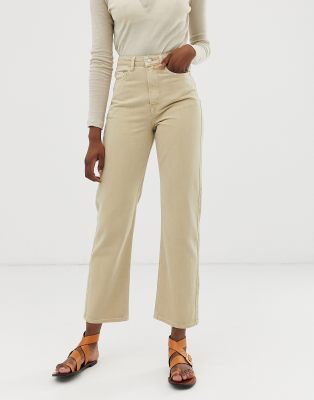 sand straight leg jeans