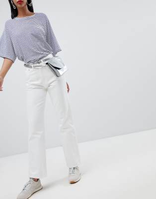 white straight jeans