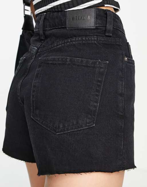 Weekday - Rowe - Denim short in echo zwart, 3 van 4