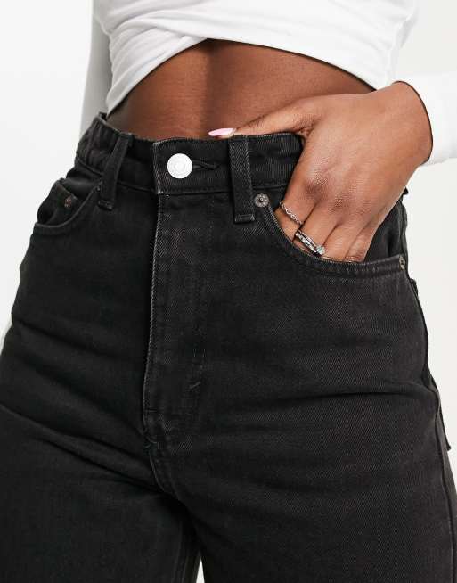 Weekday - Rowe - Jean droit à taille ultra haute - Noir , 3 de 5