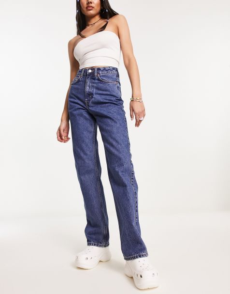 Weekday - Rowe - Jeans dritti a vita super alta blu nobel - view 1