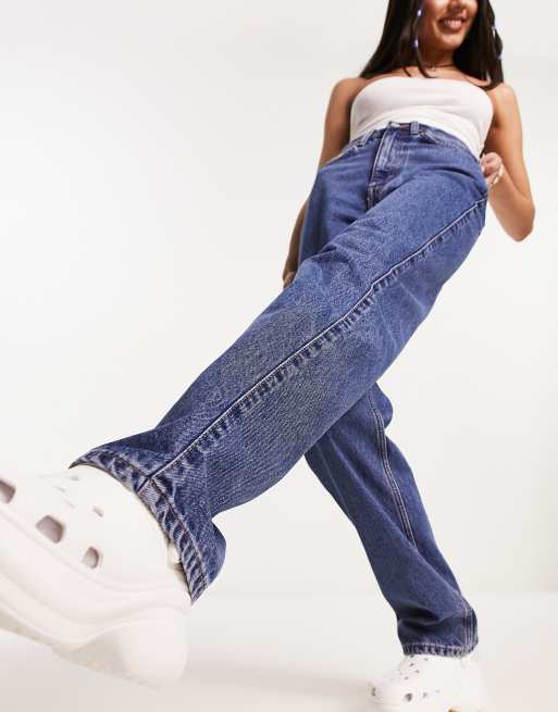 Weekday - Rowe - Jeans dritti a vita super alta blu nobel, 4 di 5