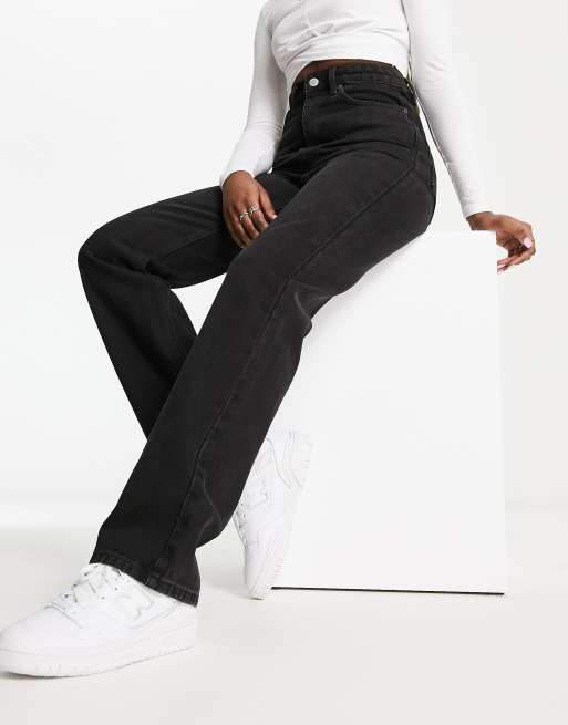 Weekday - Rowe - Jeans dritti neri a vita super alta , 2 di 5