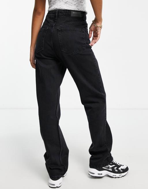 Weekday - Rowe - Jeans met rechte pijpen en extra hoge taille in echo zwart , 2 van 4