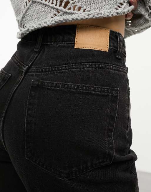 Weekday - Rowe - Regular-fit jeans met extra hoge taille en rechte pijpen in echo zwart, 3 van 5