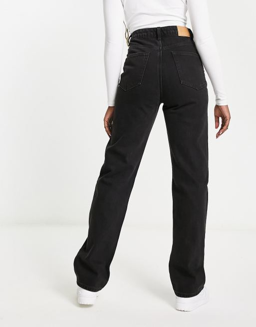 Weekday – Rowe – Straight Jeans in Schwarz mit besonders hohem Bund , 4 von 5