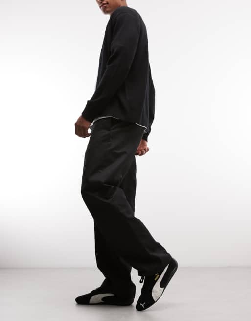 Weekday - Ruimvallende chinobroek in zwart, 2 van 5