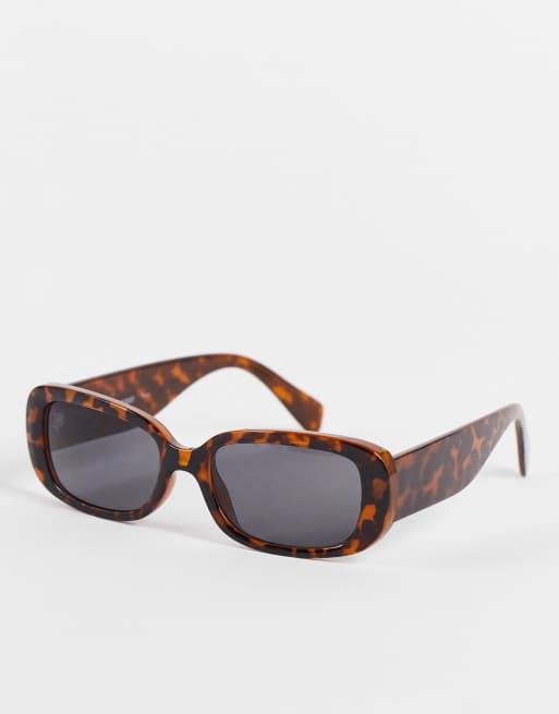 Weekday - Run - Lunettes de soleil rectangulaires - Écaille de tortue 