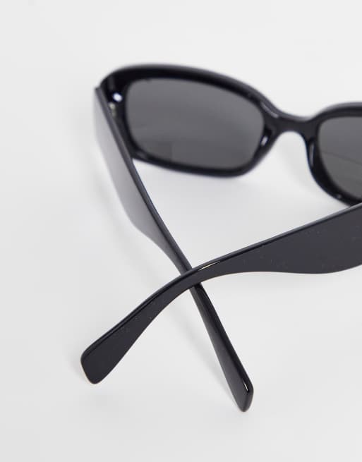 Weekday Run rectangular sunglasses in black, 2 of 4