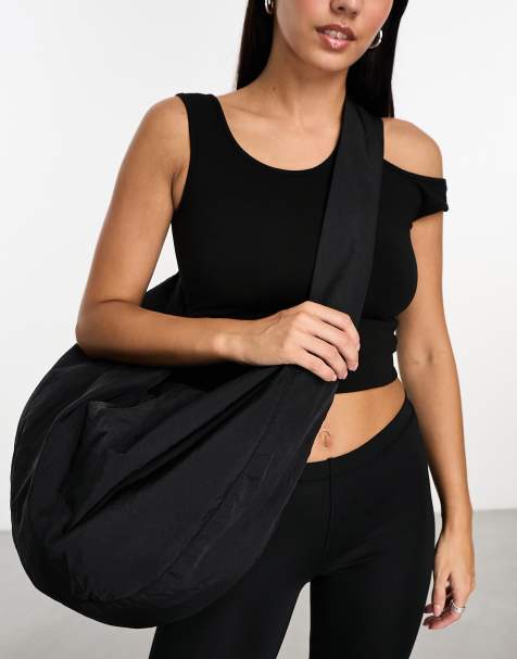 Weekday – Samir – Svart slouchy axelväska i unisex-modell - view 1