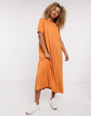 weekday orange dress