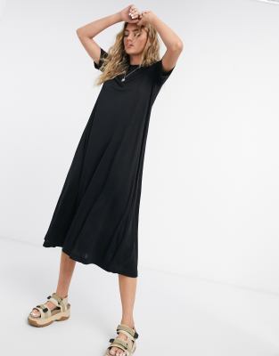 black t shirt maxi dress