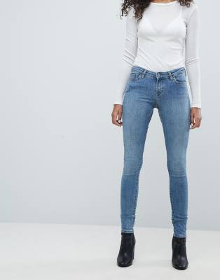 Weekday Saturday Low Waist Skinny Jeans-Blue