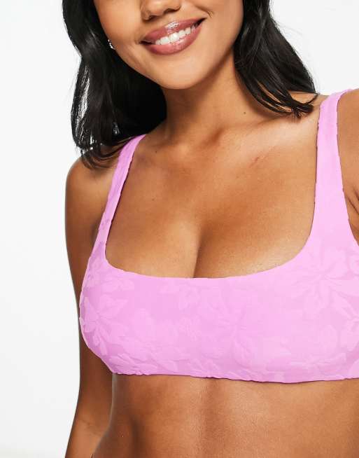 Pink scoop neck store bikini