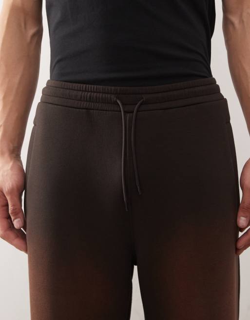 Weekday scuba-style fabric trackies in brown wash (part of a set), 5 of 5