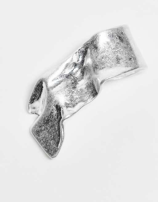 Weekday sculptural statement ring in silver | ASOS
