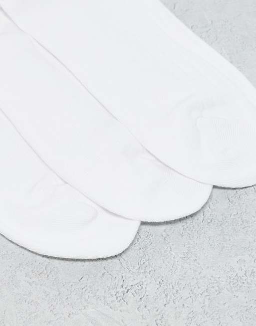 Weekday Selma 3-pack rib socks in white, 3 of 3