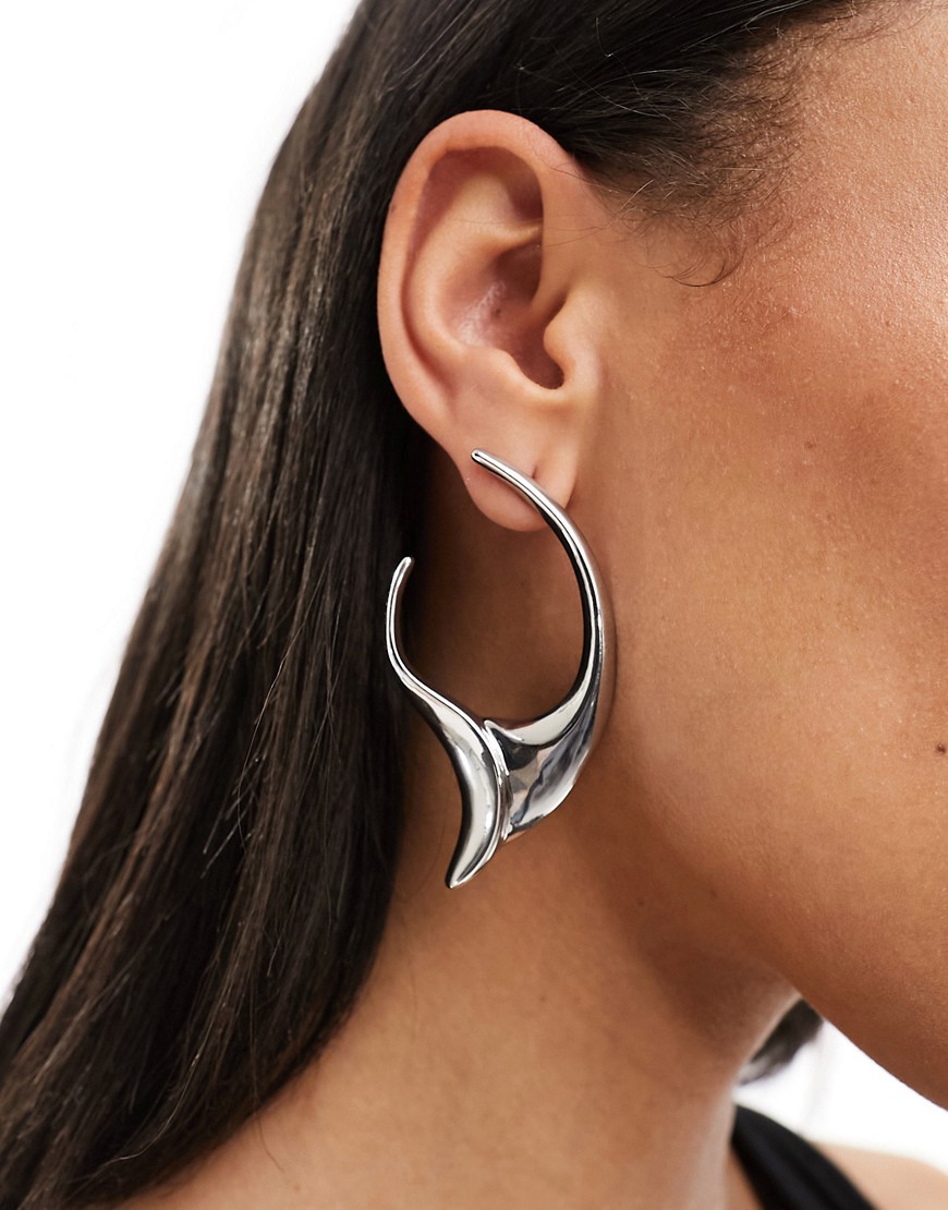 Weekday Sharp pointed earrings in silver