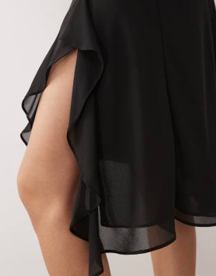 Weekday Sheer Asymmetric Chiffon Midi Skirt