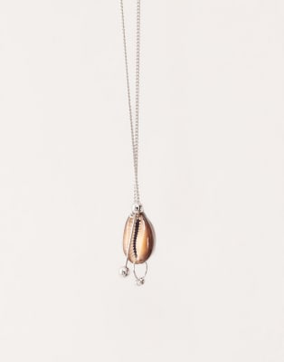 Weekday Shell Necklace In Metallic