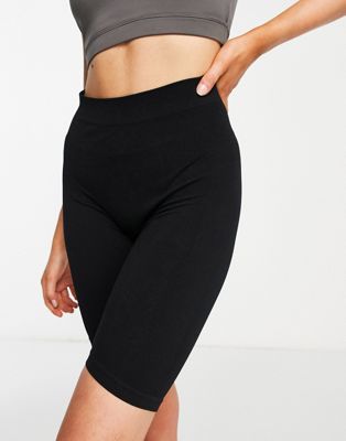 Weekday polyamide seamless yoga legging shorts co-ord in black - BLACK - ASOS Price Checker
