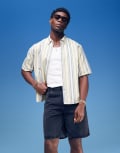 [Weekday] Weekday short sleeve shirt in yellow stripe XS Yellow