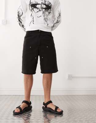 Weekday Shorts With Workwear Detail In Black