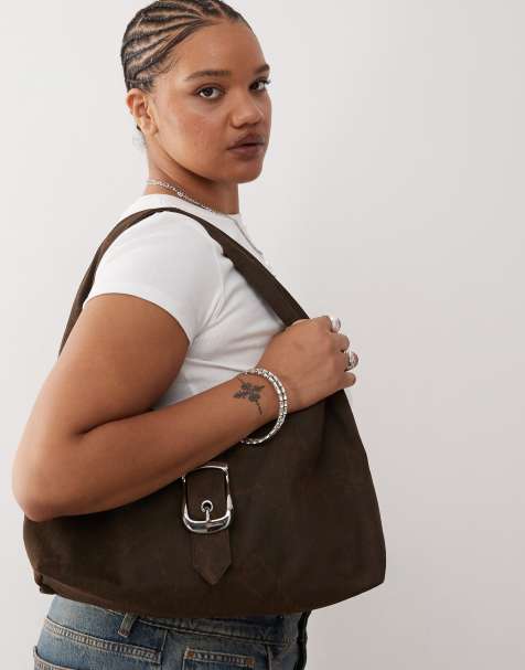 Weekday shoulder bag with buckle detail in mole - view 1