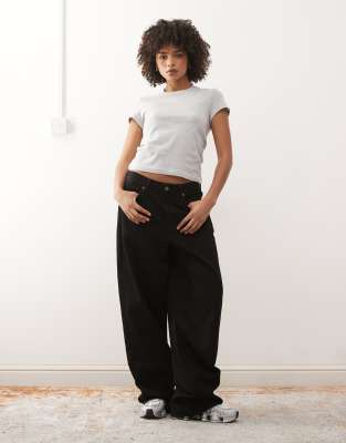 Weekday Slim Short-sleeved Cotton T-shirt In Gray